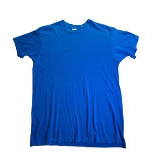 VTG‎ 1980’s CHED Anvil Men’s Single Stitch Solid Blue T-Shirt Size XL -USA made